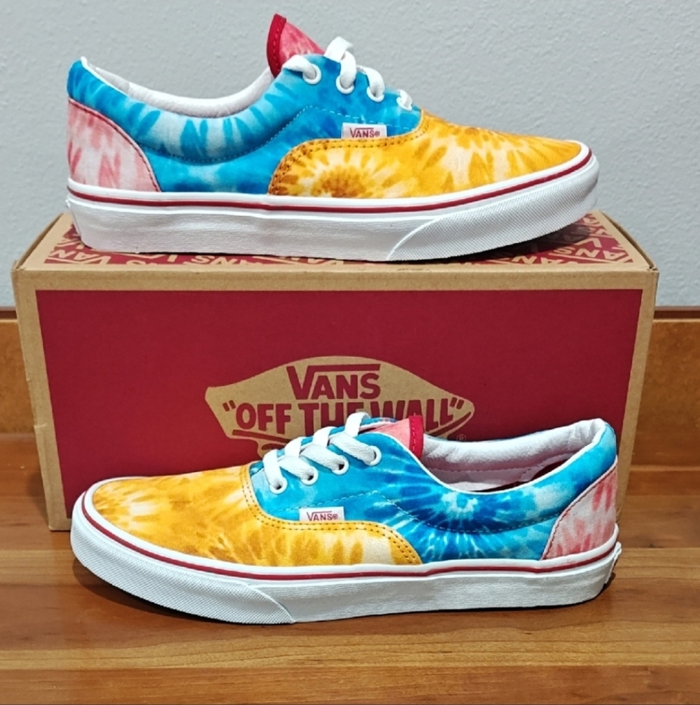 Vans Kids Tie-Dye Sneakers - Blue, Yellow, Pink